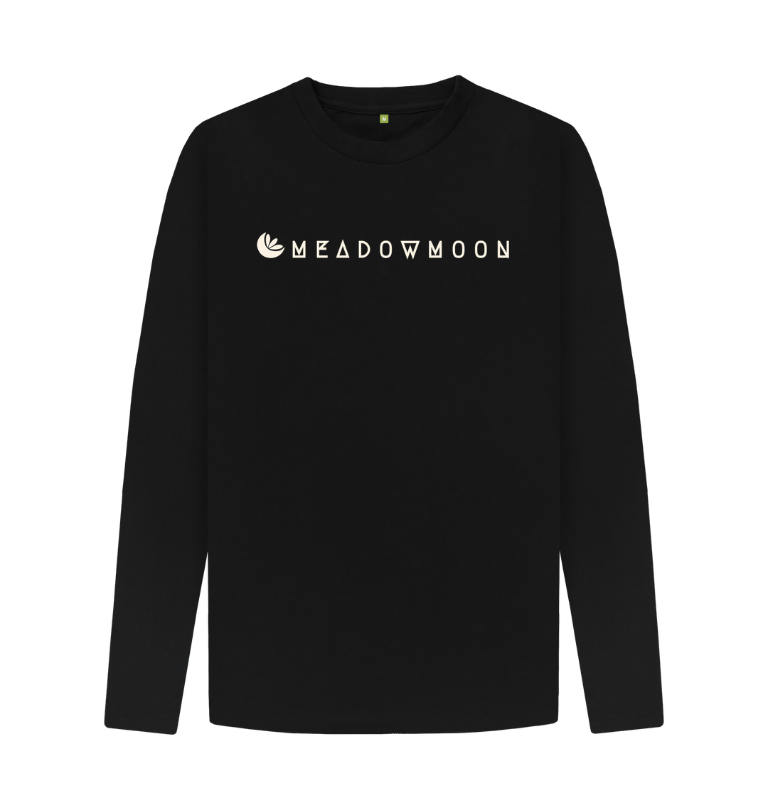 Black Men's Meadowmoon L\/S T-Shirt Light Logo