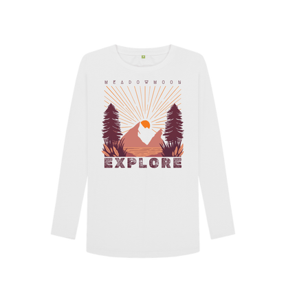 White Women's Explore L\/S T-Shirt