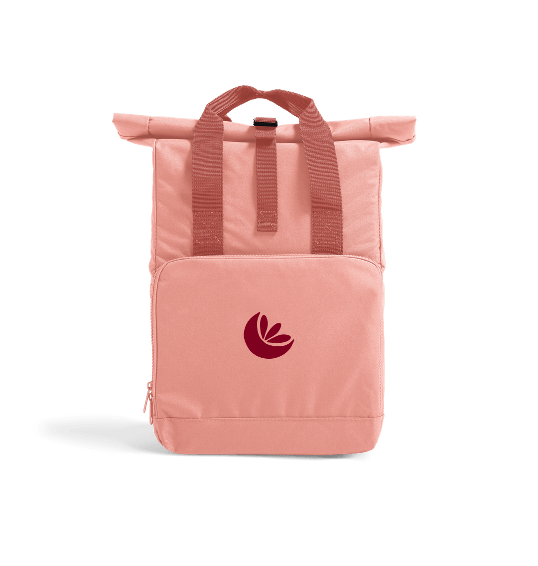 Blush Pink Recycled 600D Roll-Top Backpack