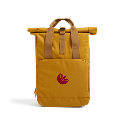 Mustard Recycled 600D Roll-Top Backpack