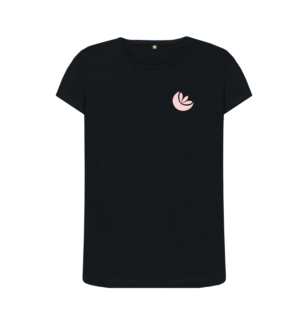 Black Women's Sunrise Crew Neck T-Shirt