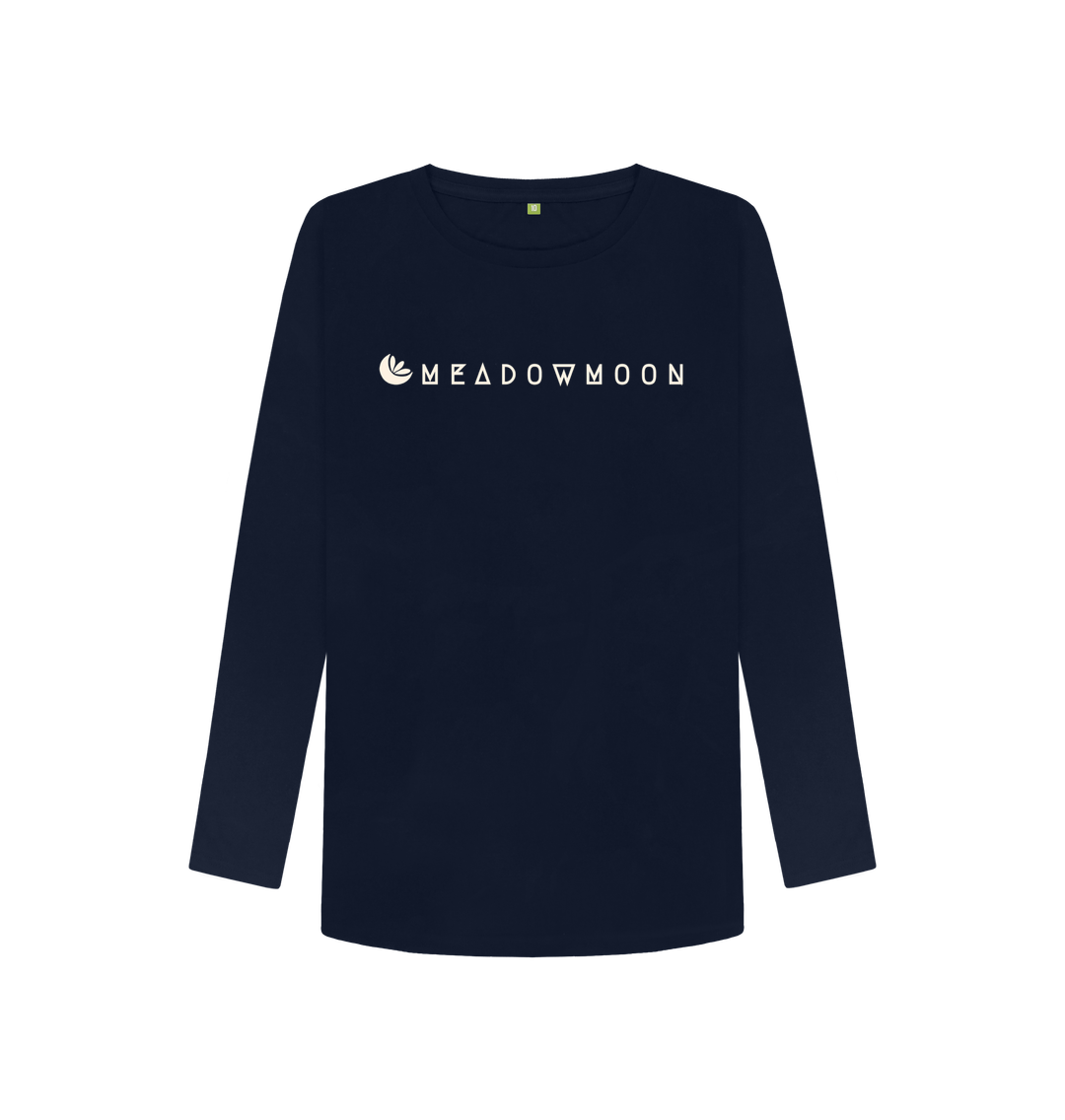 Navy Blue Women's Meadowmoon L\/S T-Shirt Light Logo