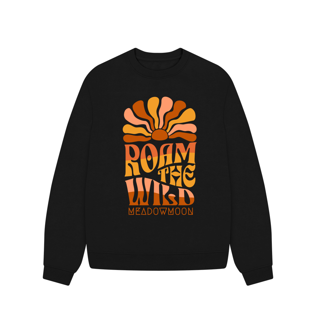 Black Women's Roam The Wild Oversized Sweater