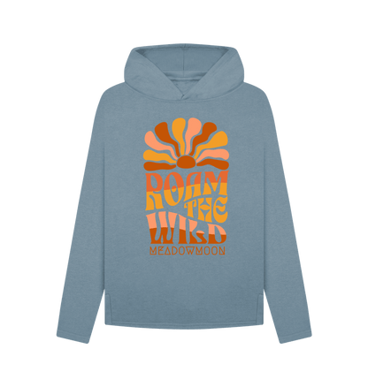 Stone Blue Women's Roam The Wild Relaxed Fit Hoodie