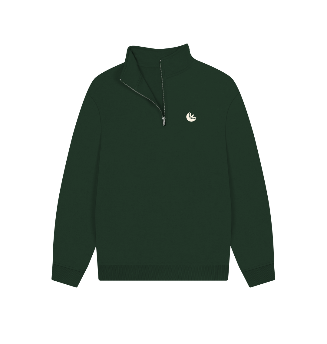 Evergreen Unisex Light Logo Quarter-zip Sweater