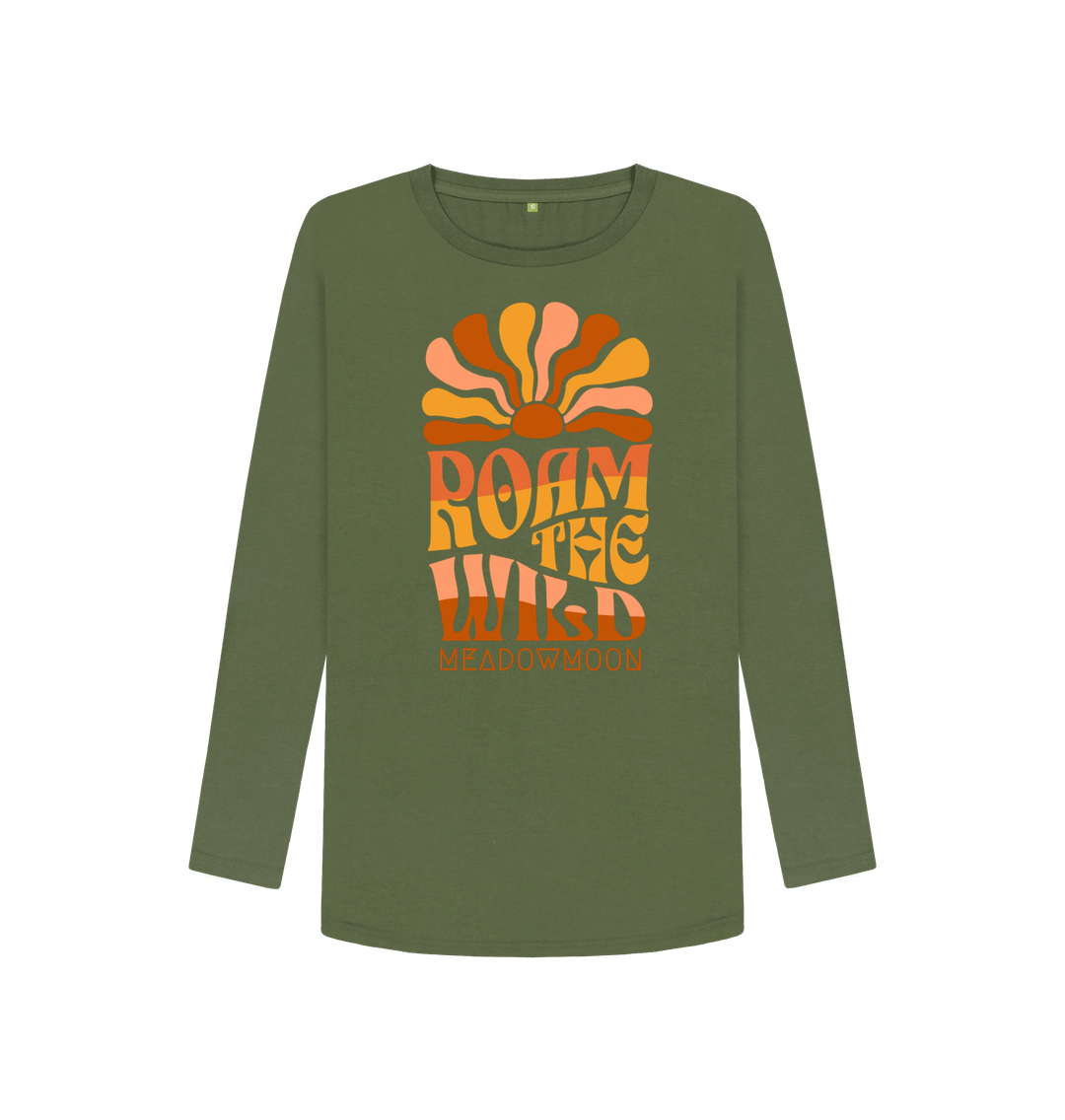 Khaki Women's Roam The Wild L\/S T-Shirt