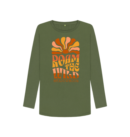 Khaki Women's Roam The Wild L\/S T-Shirt