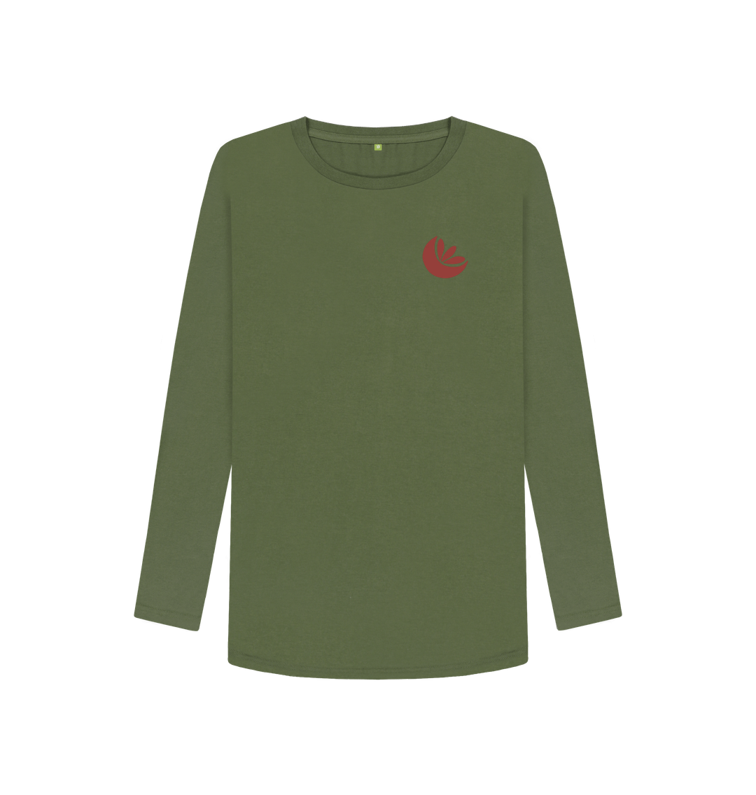 Khaki Women's Camping In Nature L\/S T-Shirt