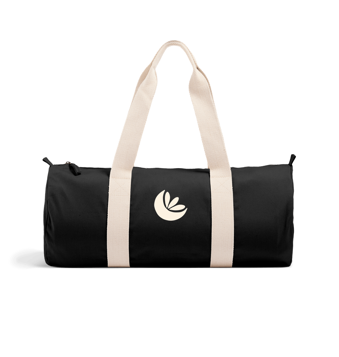 Black Organic Light Logo Duffle Bag