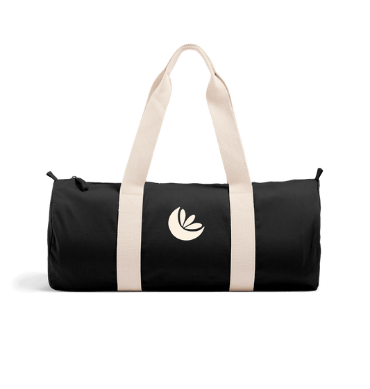 Black Organic Light Logo Duffle Bag