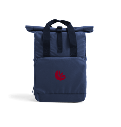 Navy Dusk Recycled 600D Roll-Top Backpack