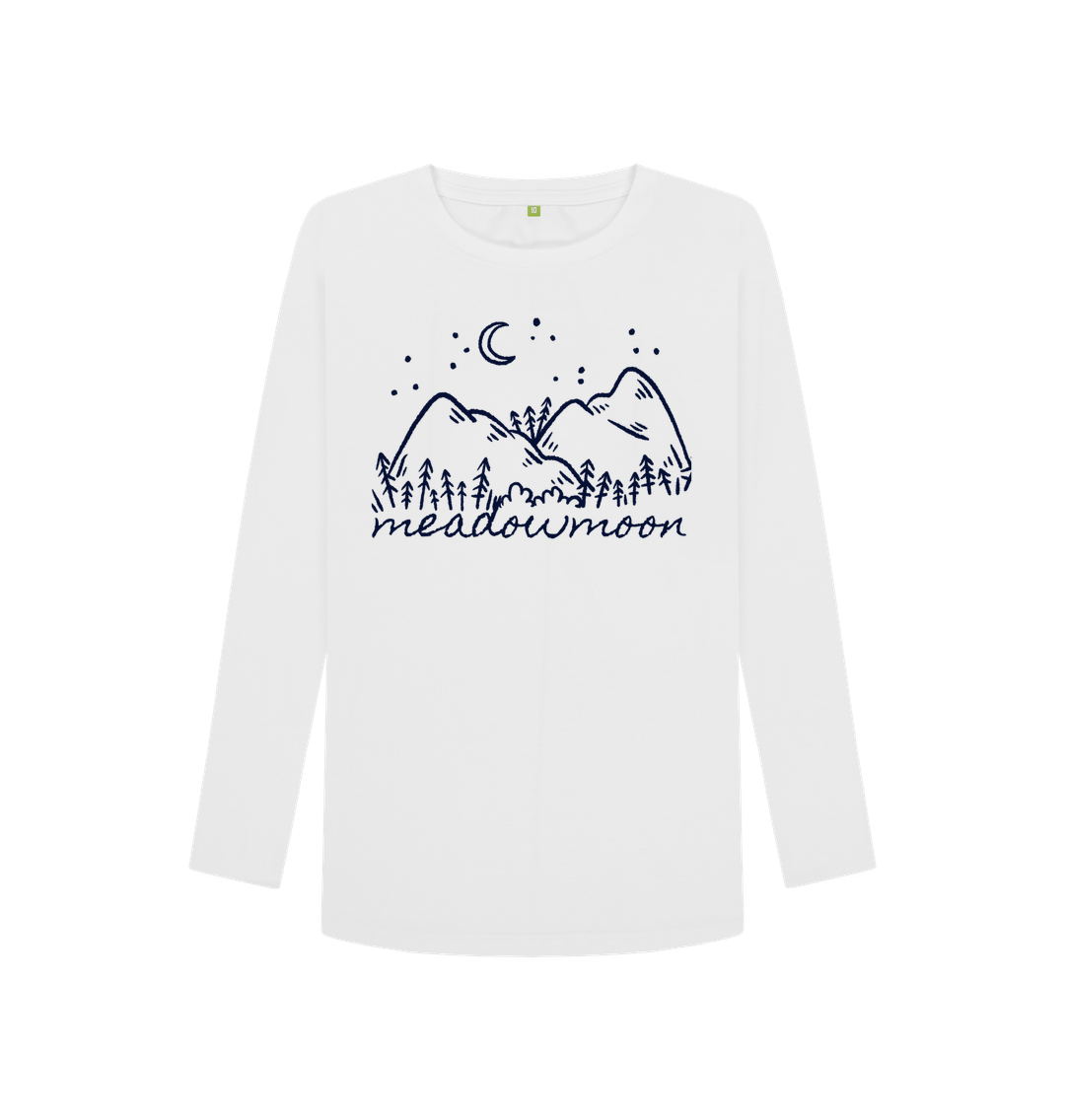 White Women's Rolling Hills L\/S T-Shirt