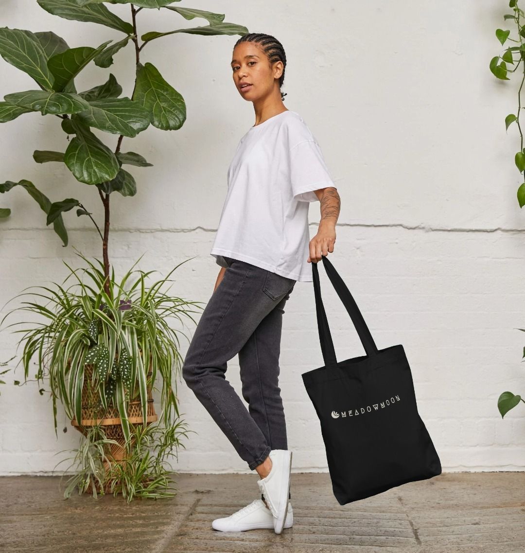 Slim Tote Bag - Black