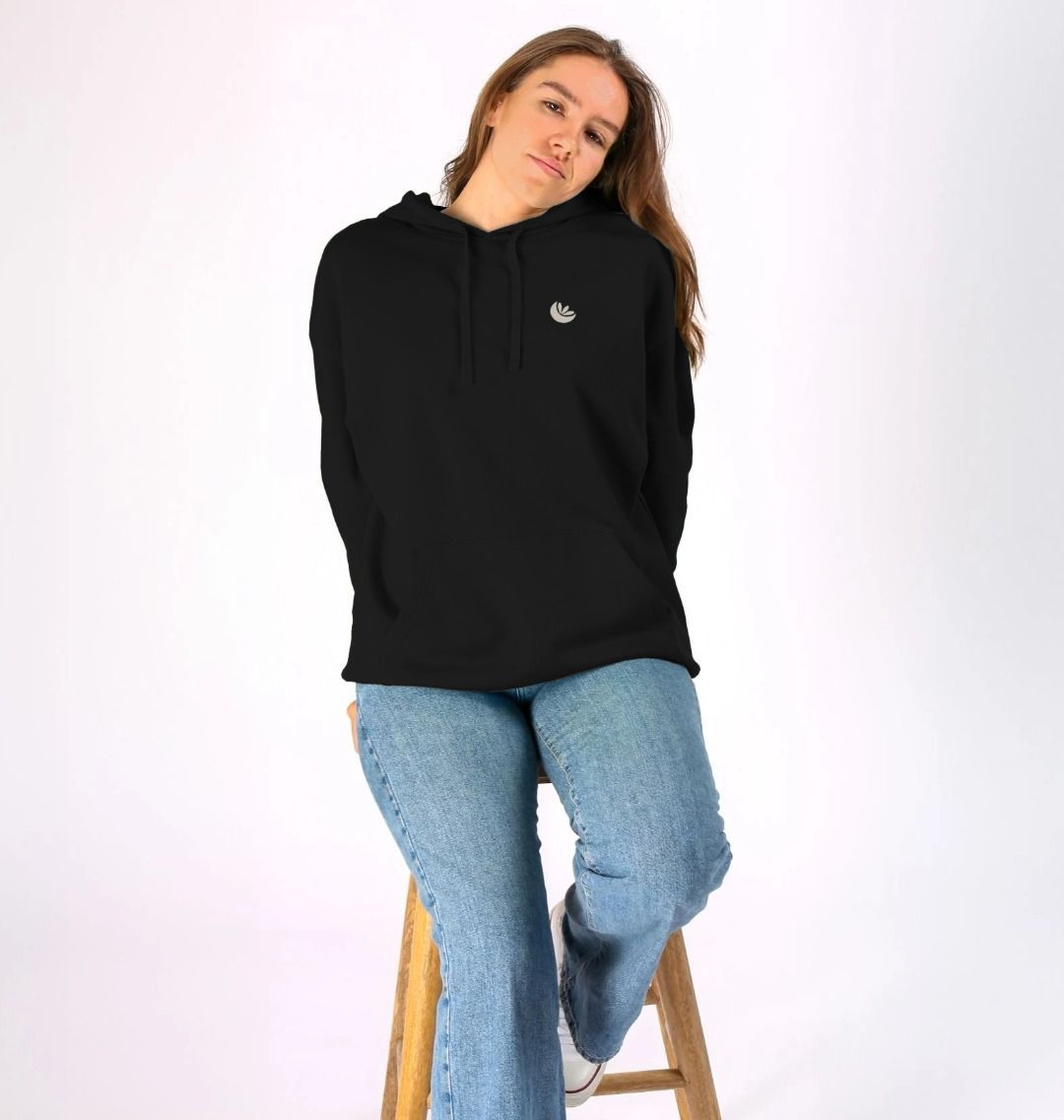 Unisex Light Logo Kangaroo Pocket Hoodie