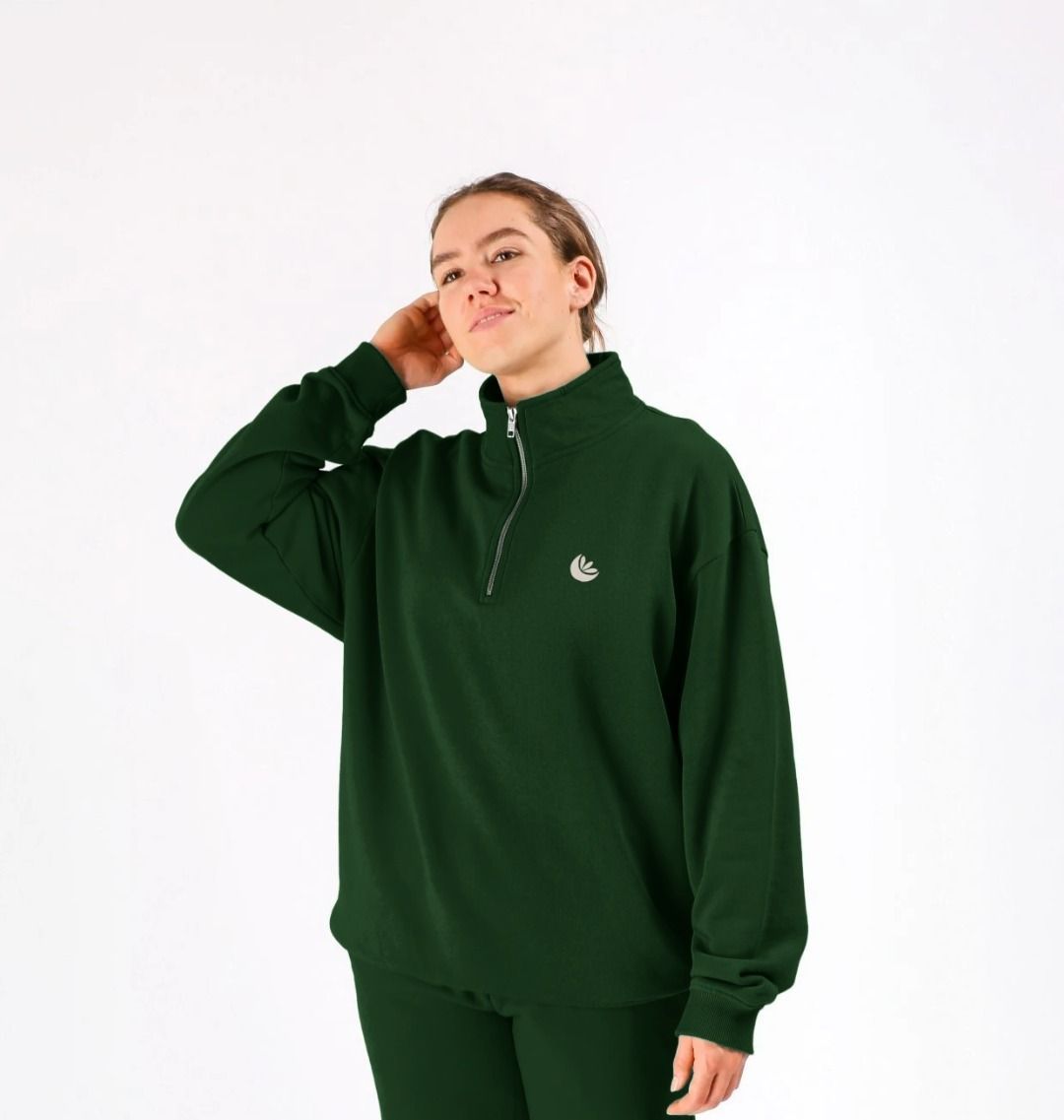 Unisex Light Logo Quarter-zip Sweater